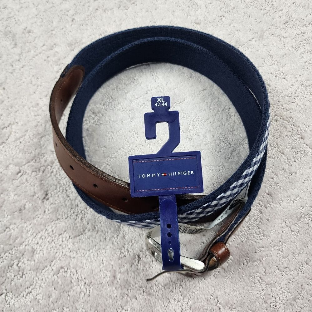 Tommy Hilfiger Mens Navy Belt Size XL Style#11HP03X024
